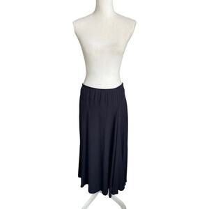 Eileen Fisher navy blue asymmetrical maxi skirt size 1X professional workwear